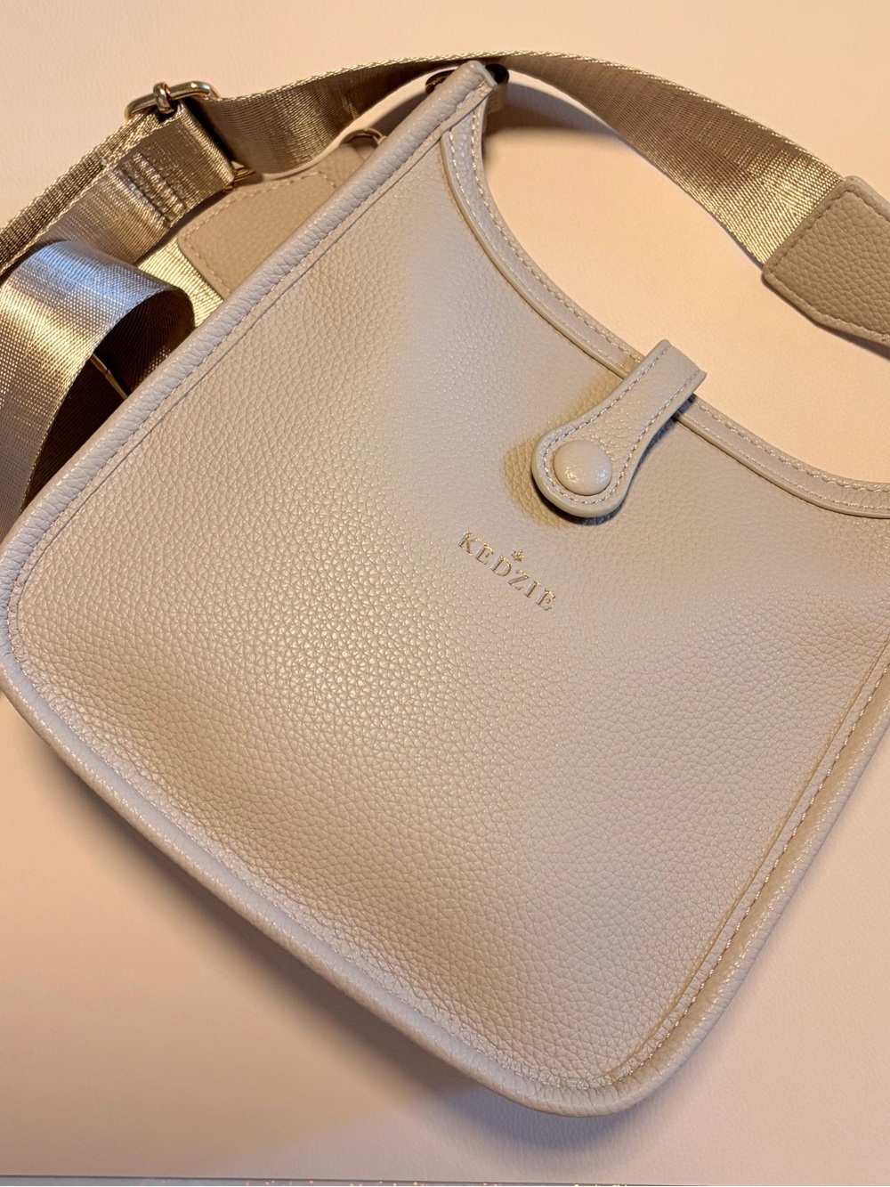 Kedzie Soft Beige Crossbody Bag - Women's Shoulder Bag - New - Picture 4 of 4